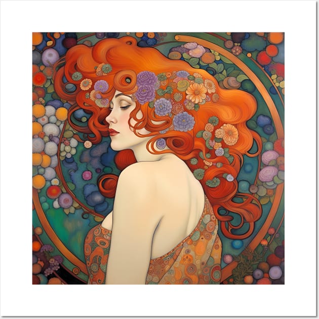 Art Nouveau Beauty gorgeous Bohemian woman Wall Art by LittleBean